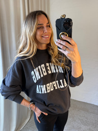 Anine Bing - Sweatshirt - Vintage Black - Miles - Stilkompagniet.dk