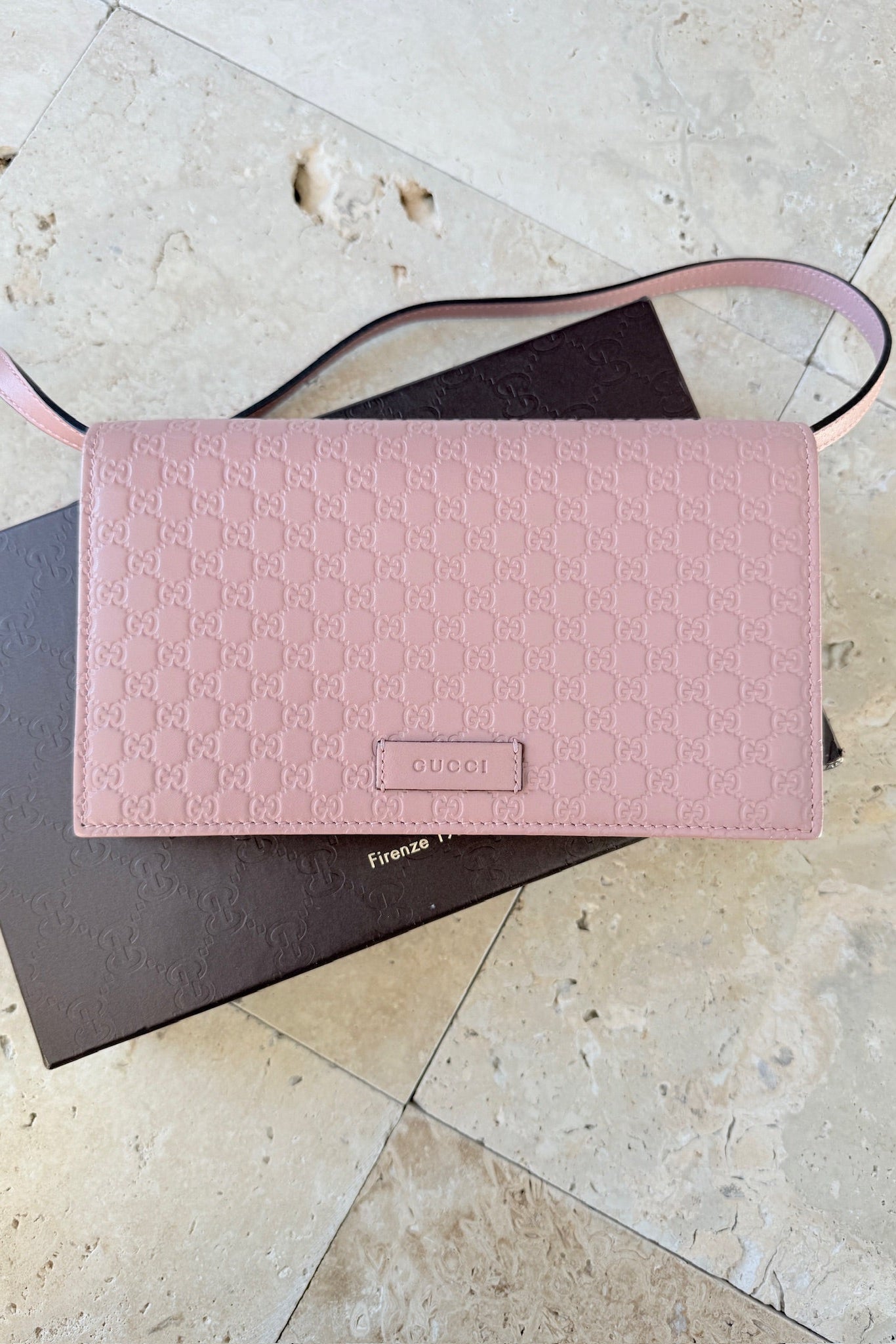 Gucci - GG Micro Guccissima Crossbody - Pink - Secondhand