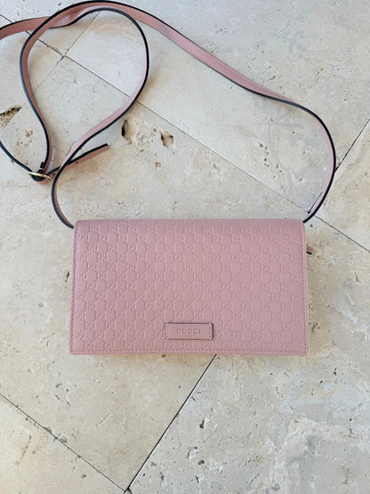 Gucci - GG Micro Guccissima Crossbody - Pink - Secondhand