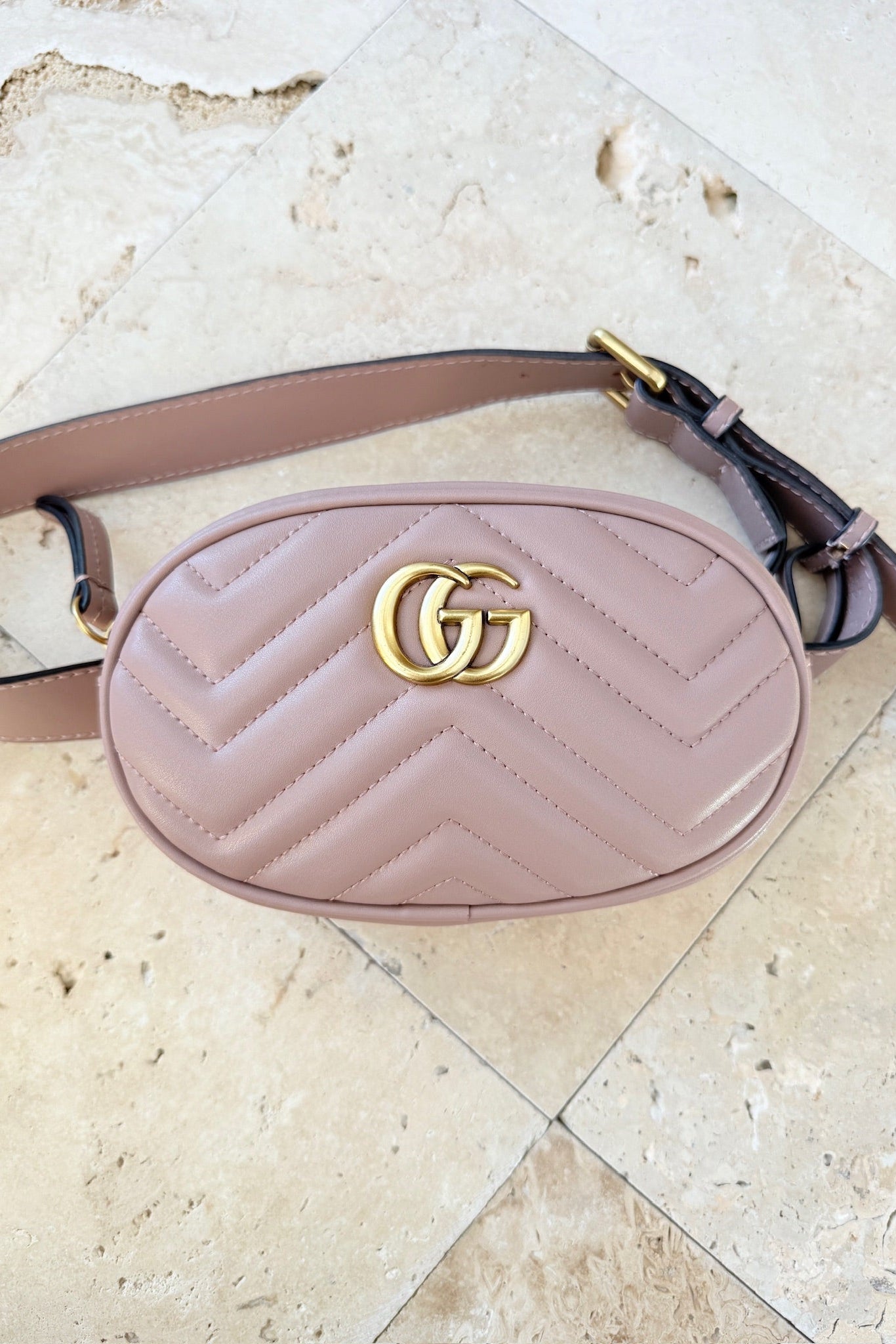 Gucci - GG Marmont bæltetaske - Dusty pink - Secondhand