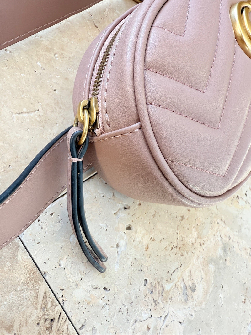 Gucci - GG Marmont bæltetaske - Dusty pink - Secondhand