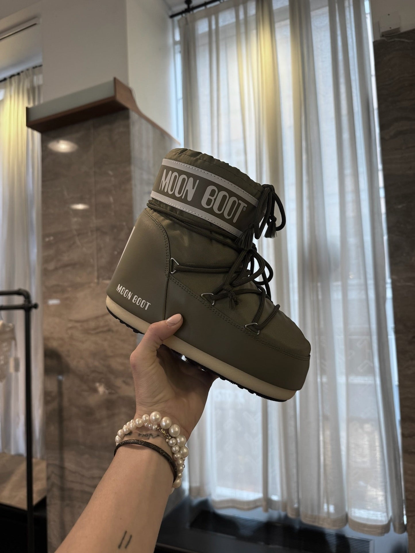 Moon Boot - Vinterstøvle - Khaki - Icon Low Nylon sss