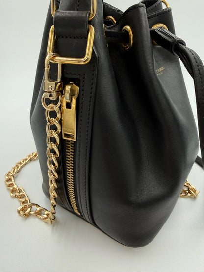 Saint Lauren - YSL mini Bucket bag m. kæde - Sort - Secondhand