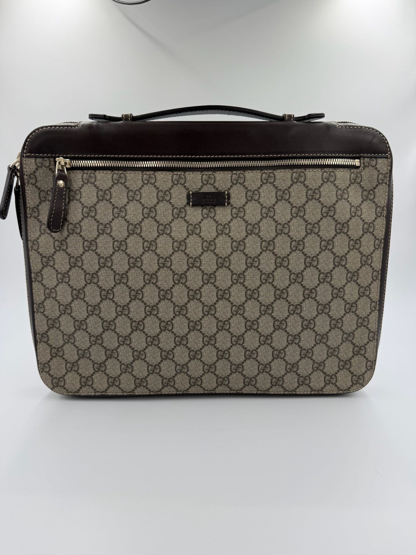 Gucci - GG Supreme Business Bag - Brun - Secondhand