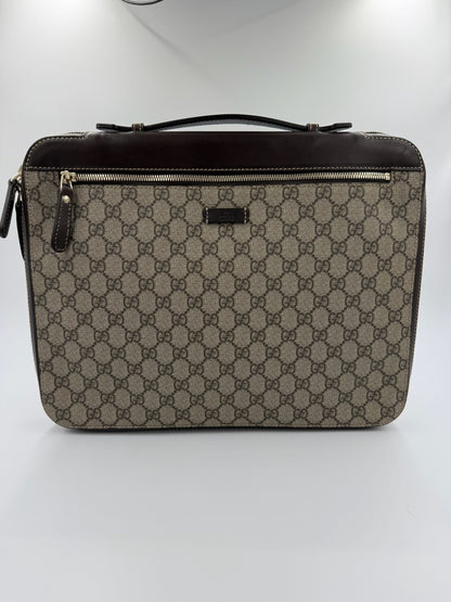 Gucci - GG Supreme Business Bag - Brun - Secondhand