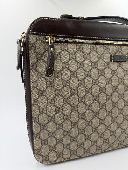 Gucci - GG Supreme Business Bag - Brun - Secondhand