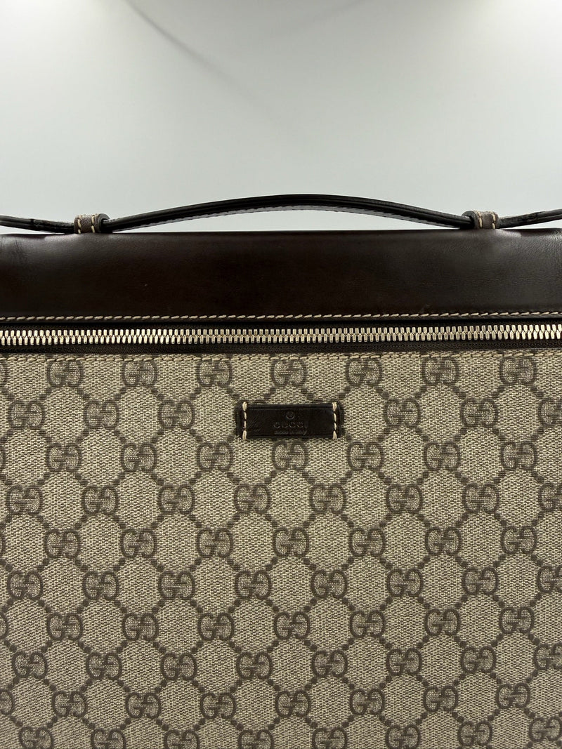 Gucci - GG Supreme Business Bag - Brun - Secondhand