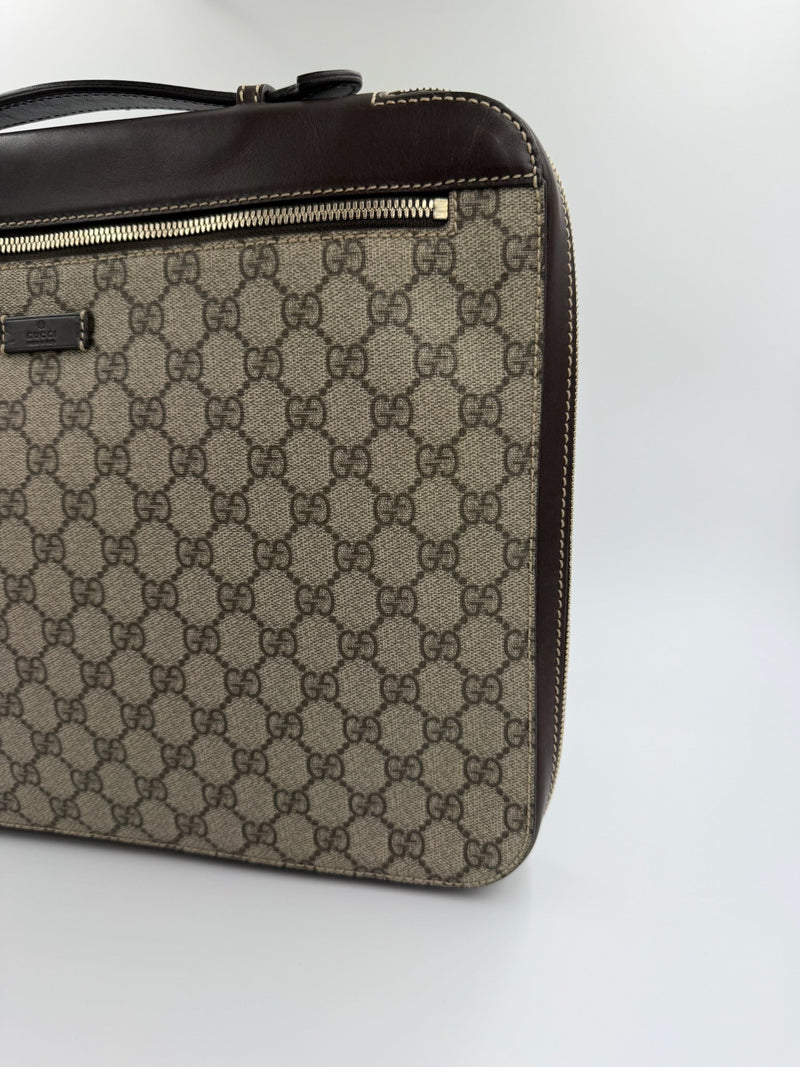 Gucci - GG Supreme Business Bag - Brun - Secondhand