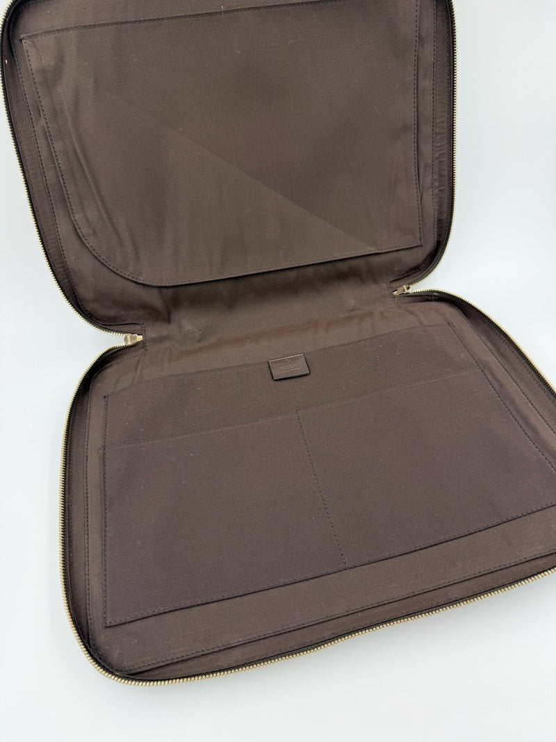 Gucci - GG Supreme Business Bag - Brun - Secondhand