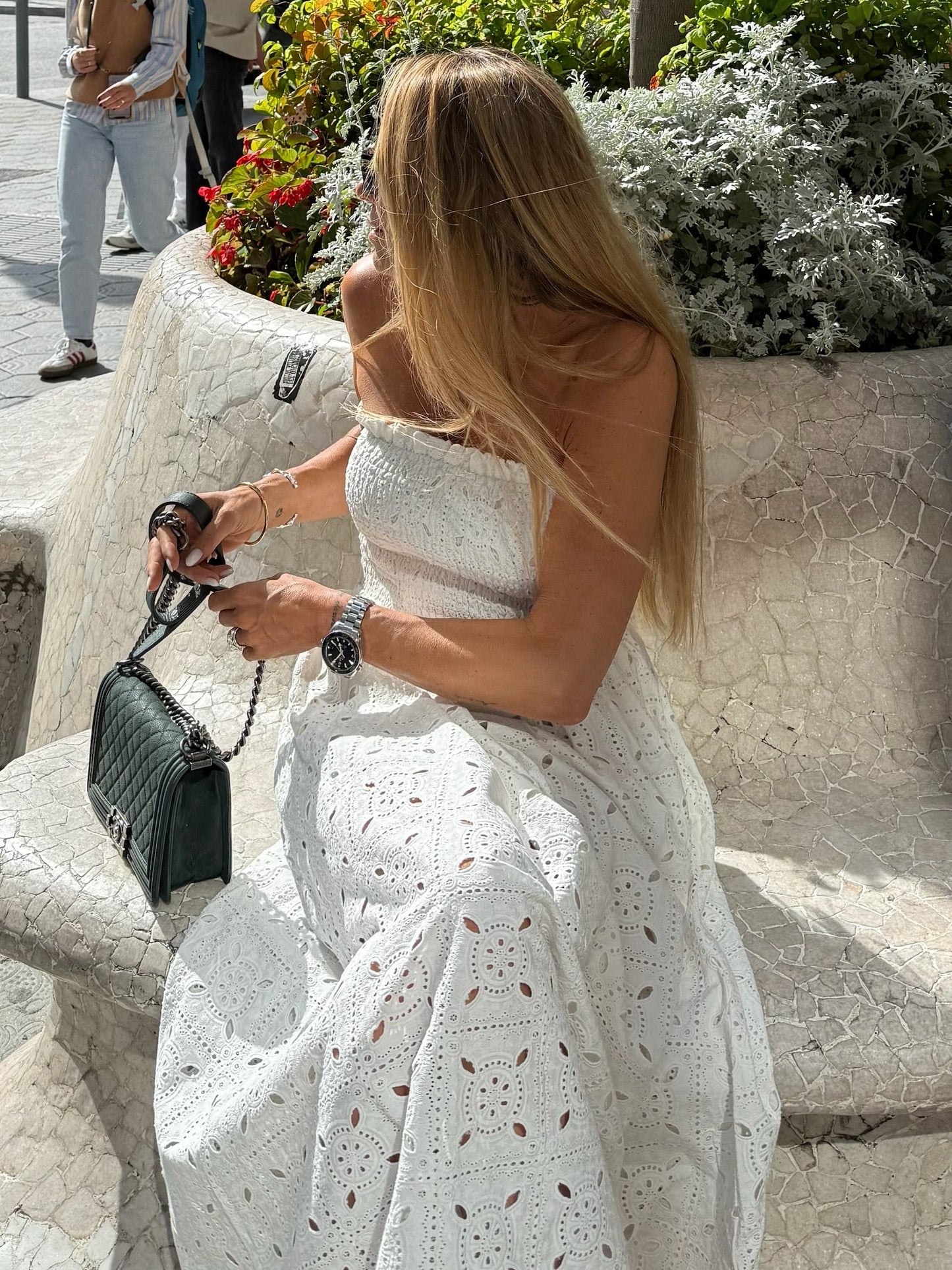 Sissel Edelbo - Kjole - Broderi anglaise Creme - Debbie sss