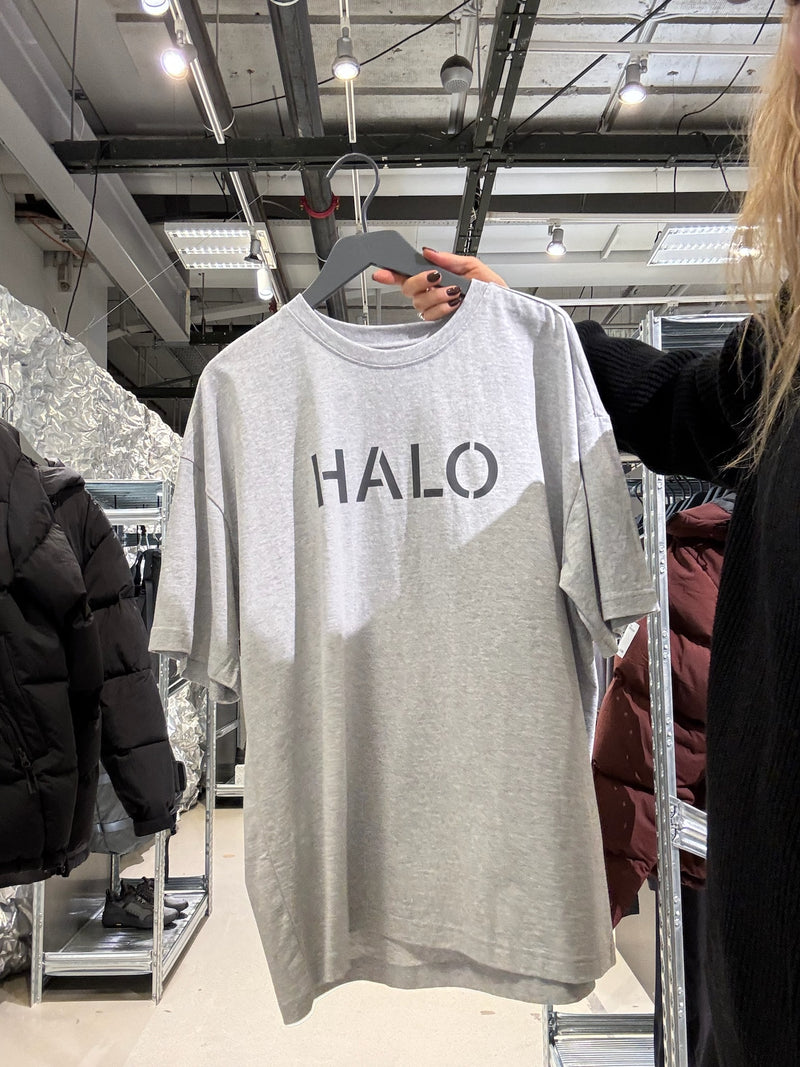 HALO - T-shirt - Light Grey Melange - Boxy