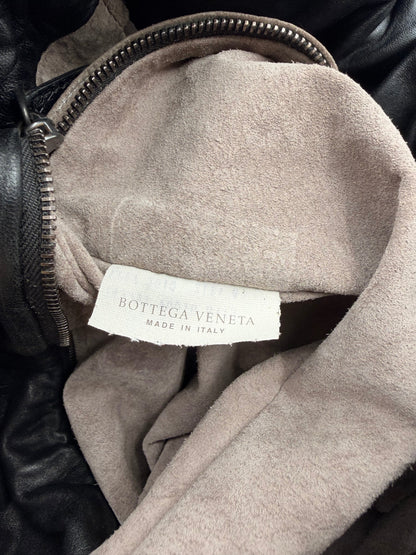 Bottega Veneta Intrecciato Drawstring skulder taske – sort flettet læder – secondhand