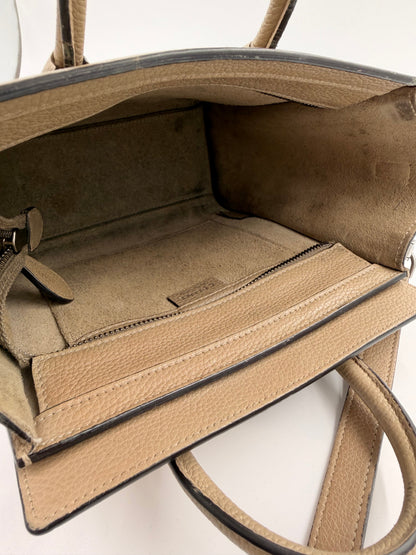 Céline Nano Luggage – håndtaske – taupe læder taske – secondhand