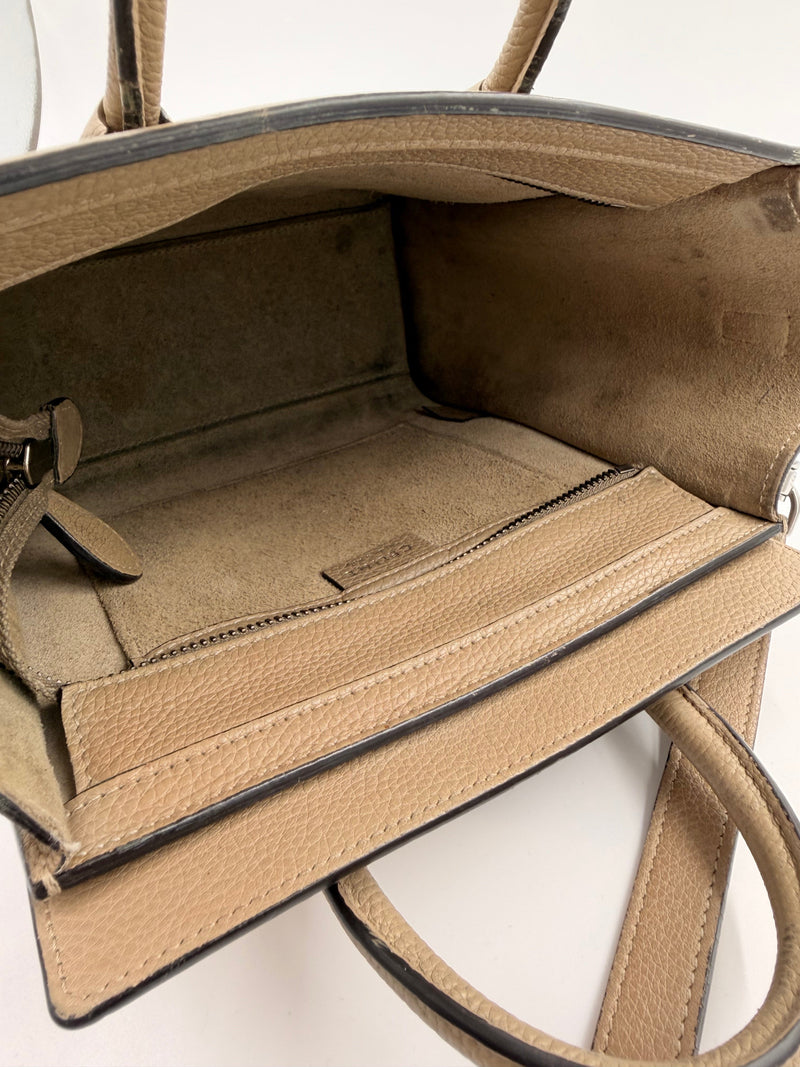 Céline Nano Luggage – håndtaske – taupe læder taske – secondhand