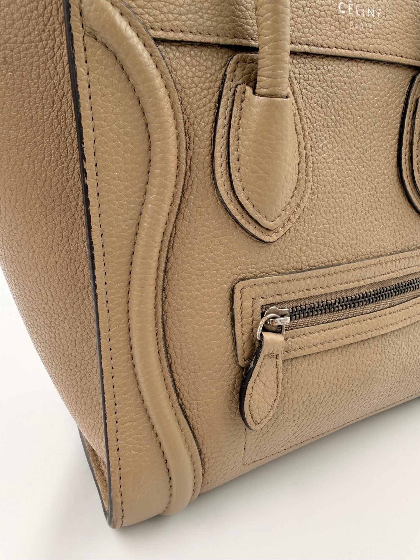 Céline Nano Luggage – håndtaske – taupe læder taske – secondhand