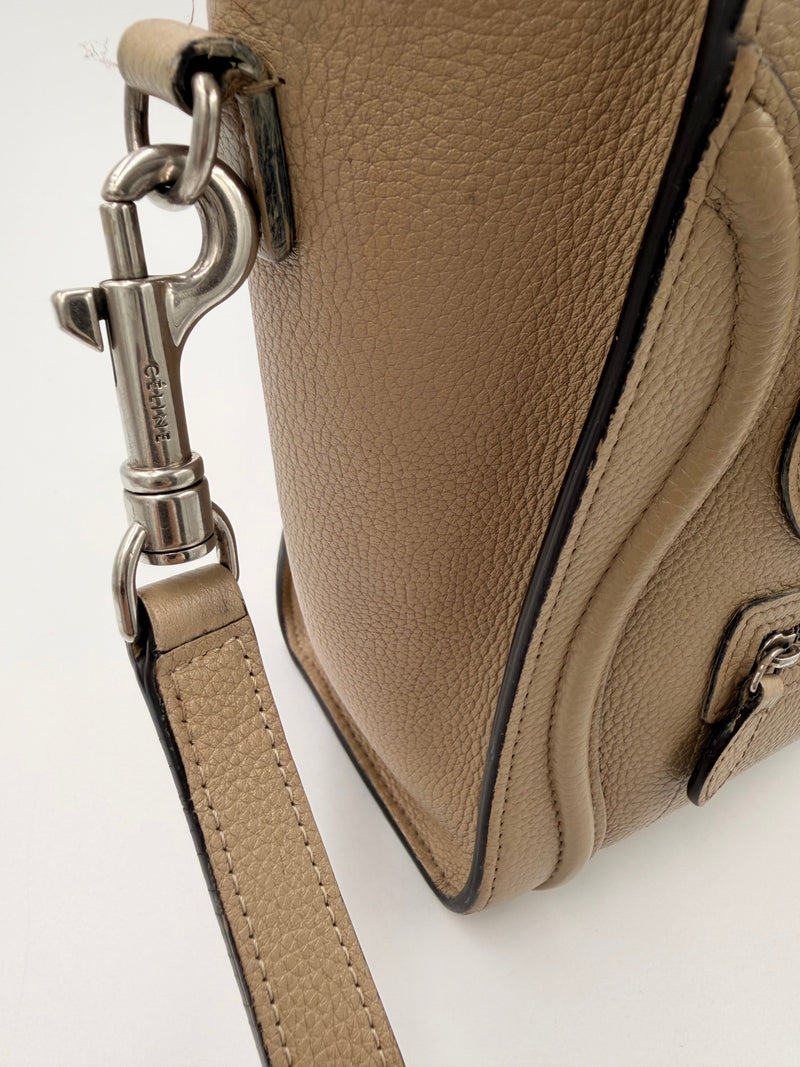 Céline Nano Luggage – håndtaske – taupe læder taske – secondhand