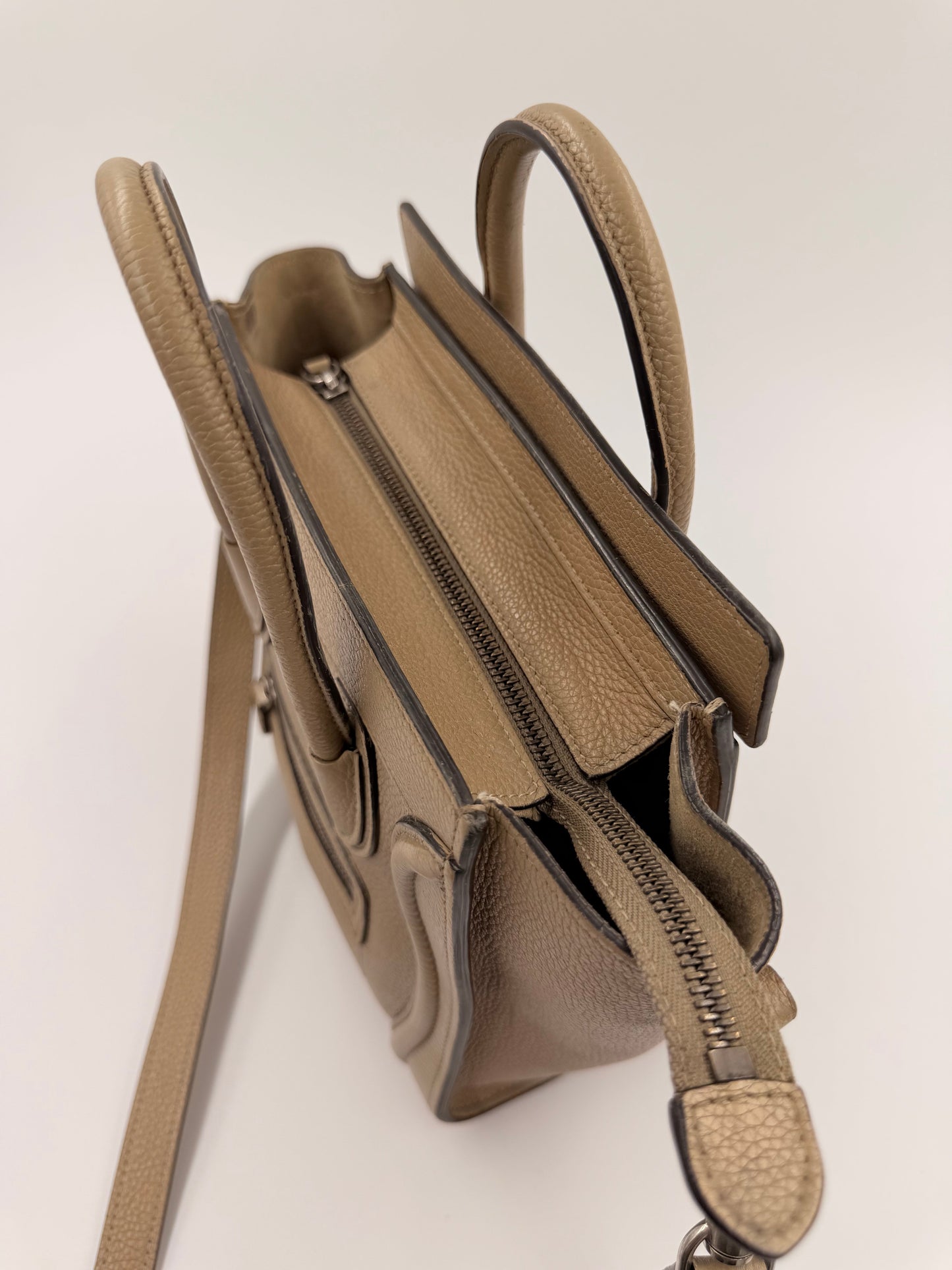 Céline Nano Luggage – håndtaske – taupe læder taske – secondhand