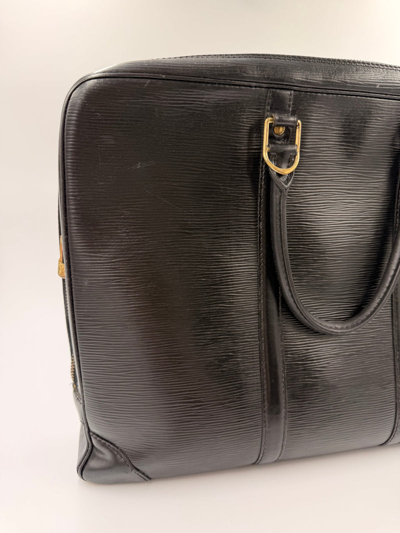 Louis Vuitton Riviera Epi – sort læder business bag – secondhand