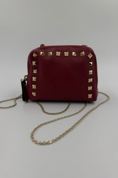 Valentino -  Garavani Rockstuds - Rød - Crossbody - Secondhand