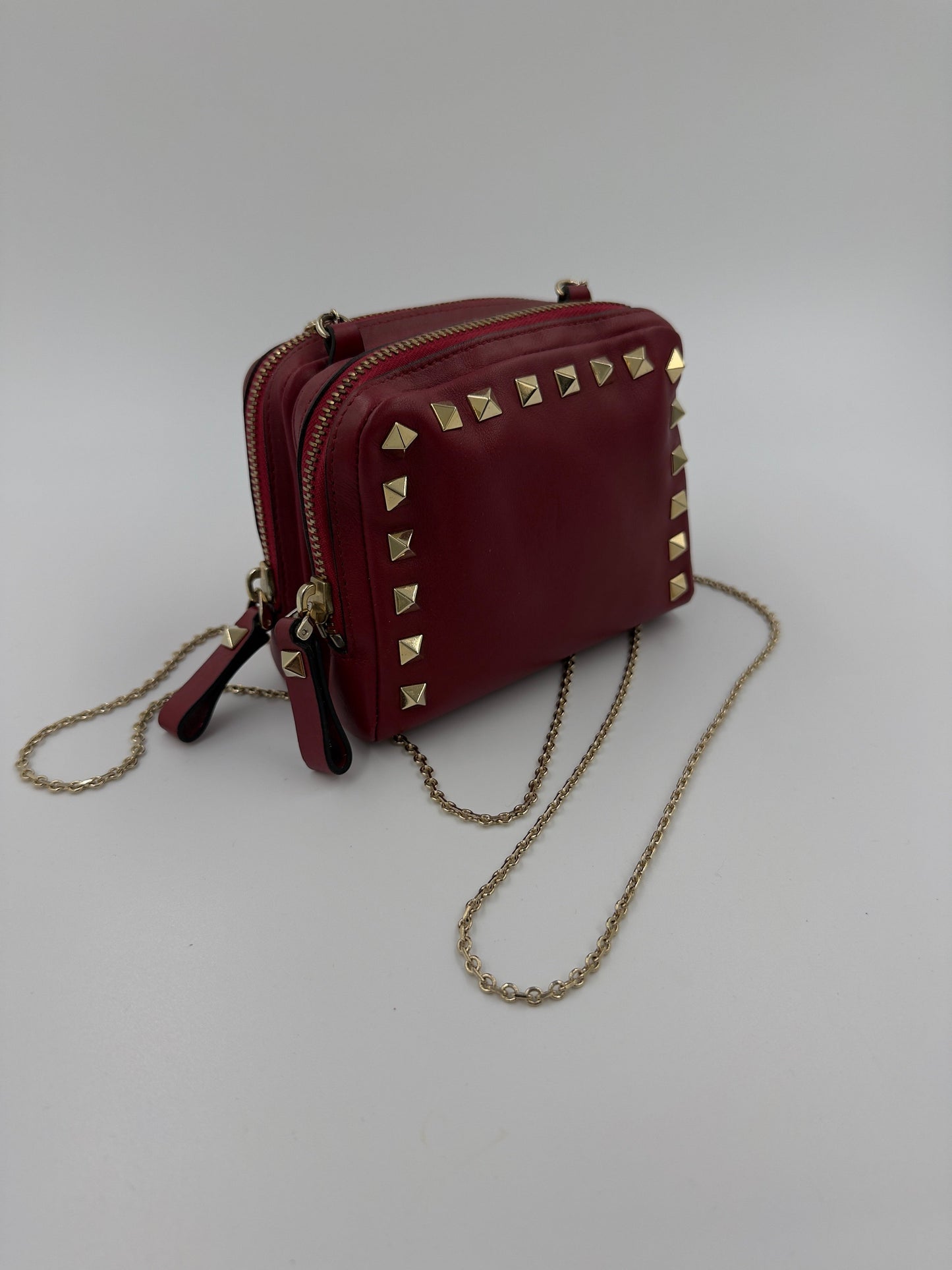 Valentino -  Garavani Rockstuds - Rød - Crossbody - Secondhand
