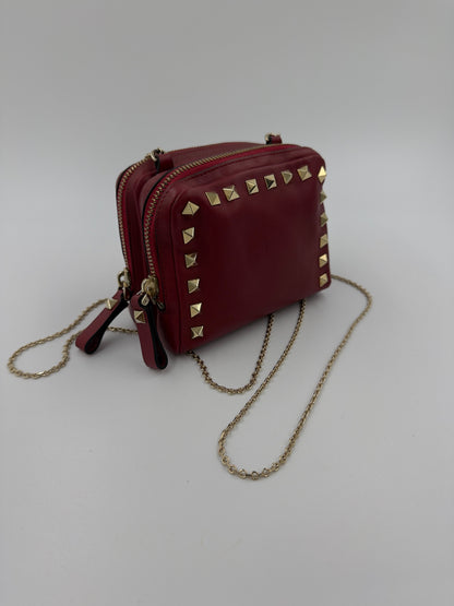 Valentino -  Garavani Rockstuds - Rød - Crossbody - Secondhand