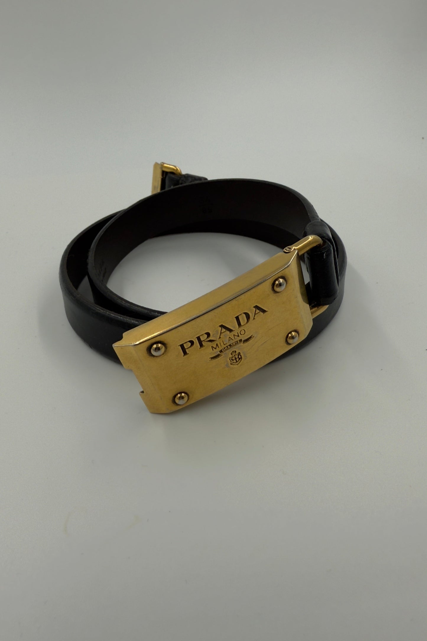 Prada - Prada Milano læderbælte - Secondhand