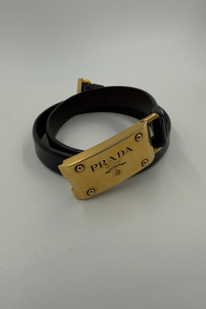 Prada - Prada Milano læderbælte - Secondhand
