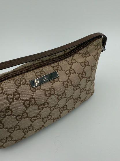 Gucci - Canvas - Brun - GG Boat Baguette bag - Secondhand