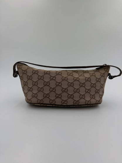 Gucci - Canvas - Brun - GG Boat Baguette bag - Secondhand