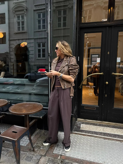 JJXX - Suitpants - Brun - Ellis - Stilkompagniet.dk