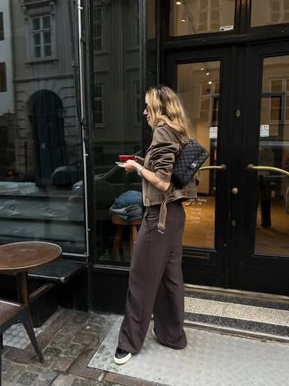 JJXX - Suitpants - Brun - Ellis - Stilkompagniet.dk