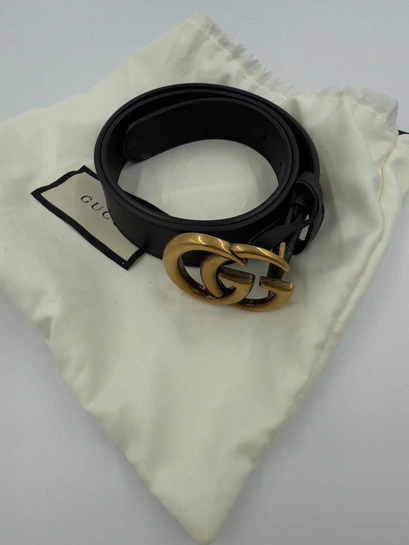 Gucci - GG Marmont læderbælte - Secondhand