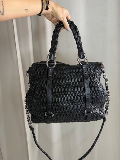 Miu Miu - Sort - Cloquet Nappa Leather Tote Bag - Secondhand