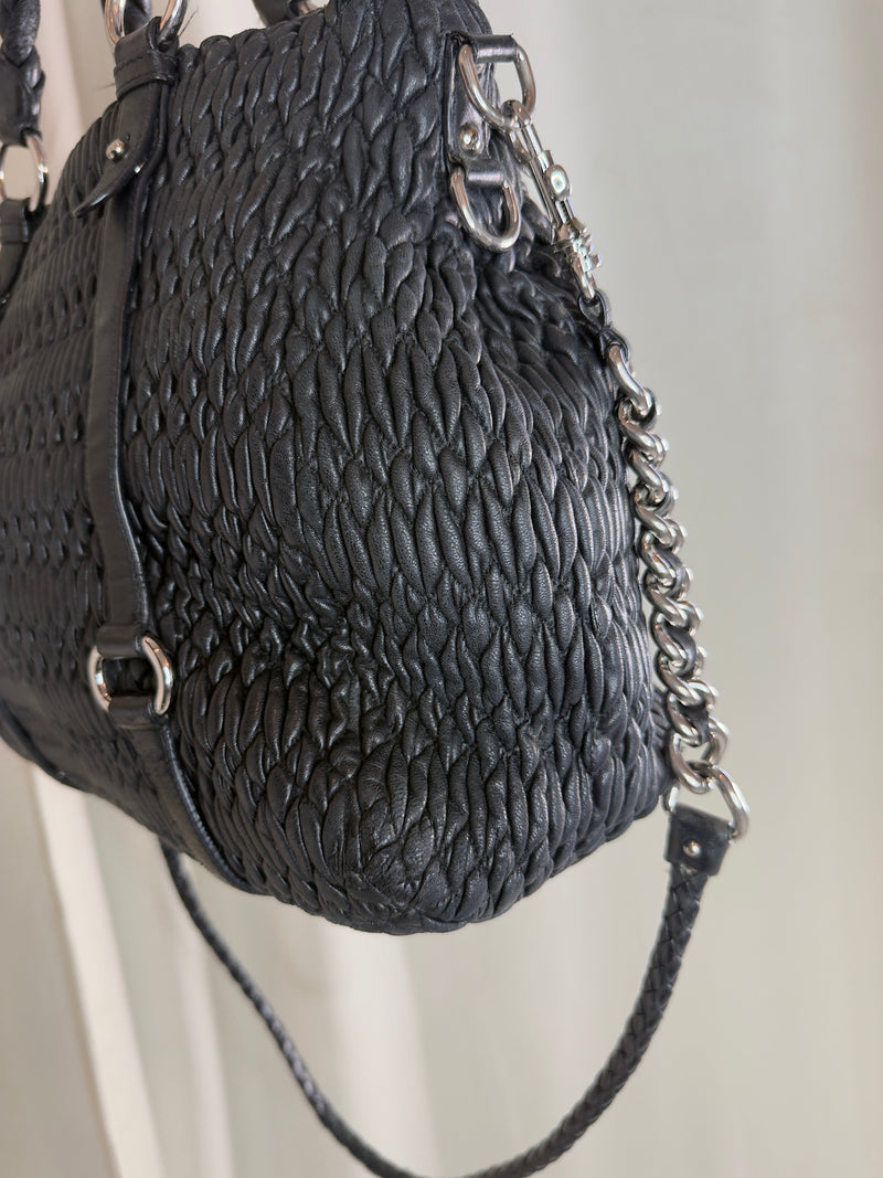 Miu Miu - Sort - Cloquet Nappa Leather Tote Bag - Secondhand