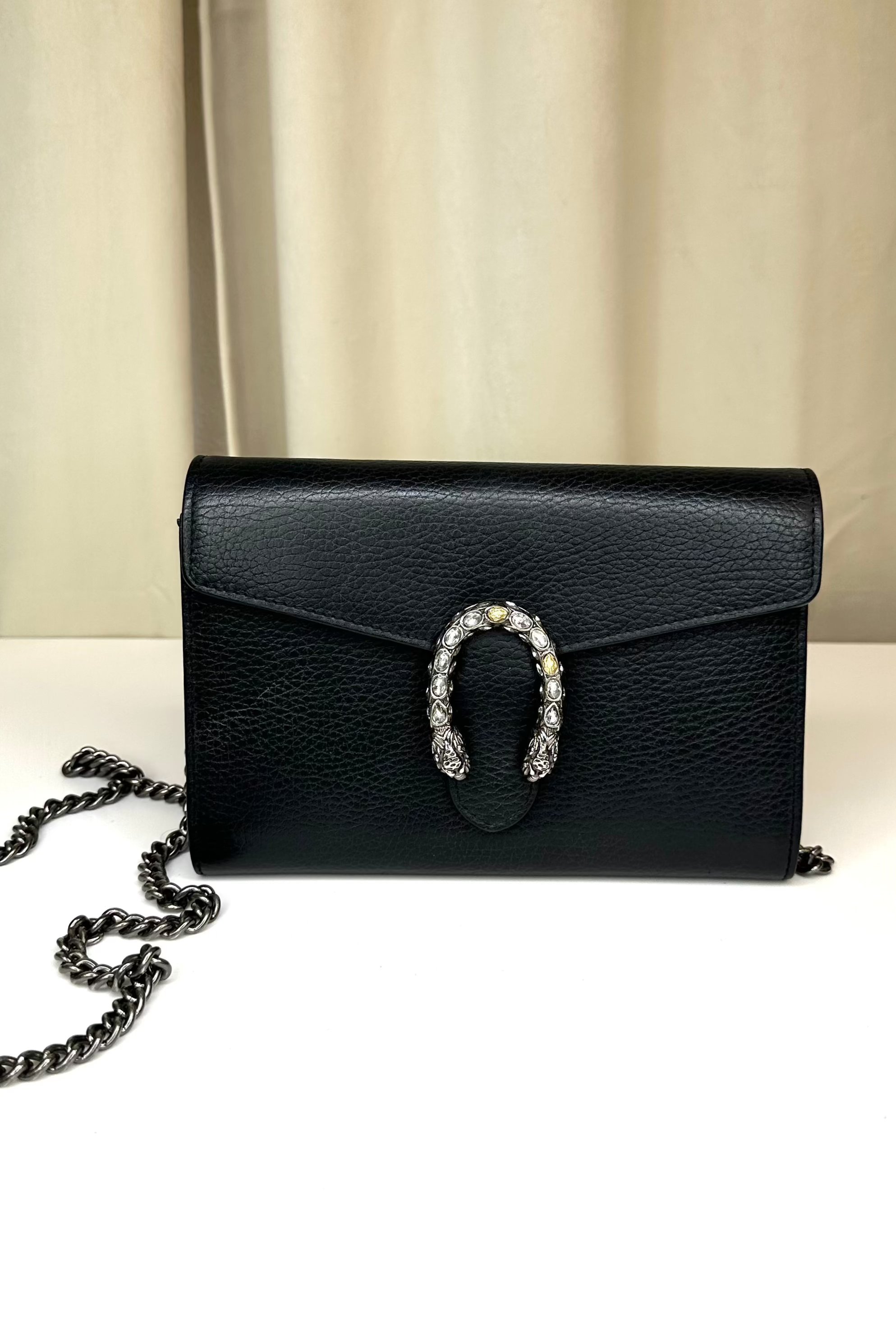 Gucci - Dionysus GG supreme chain wallet - Sort - Secondhand