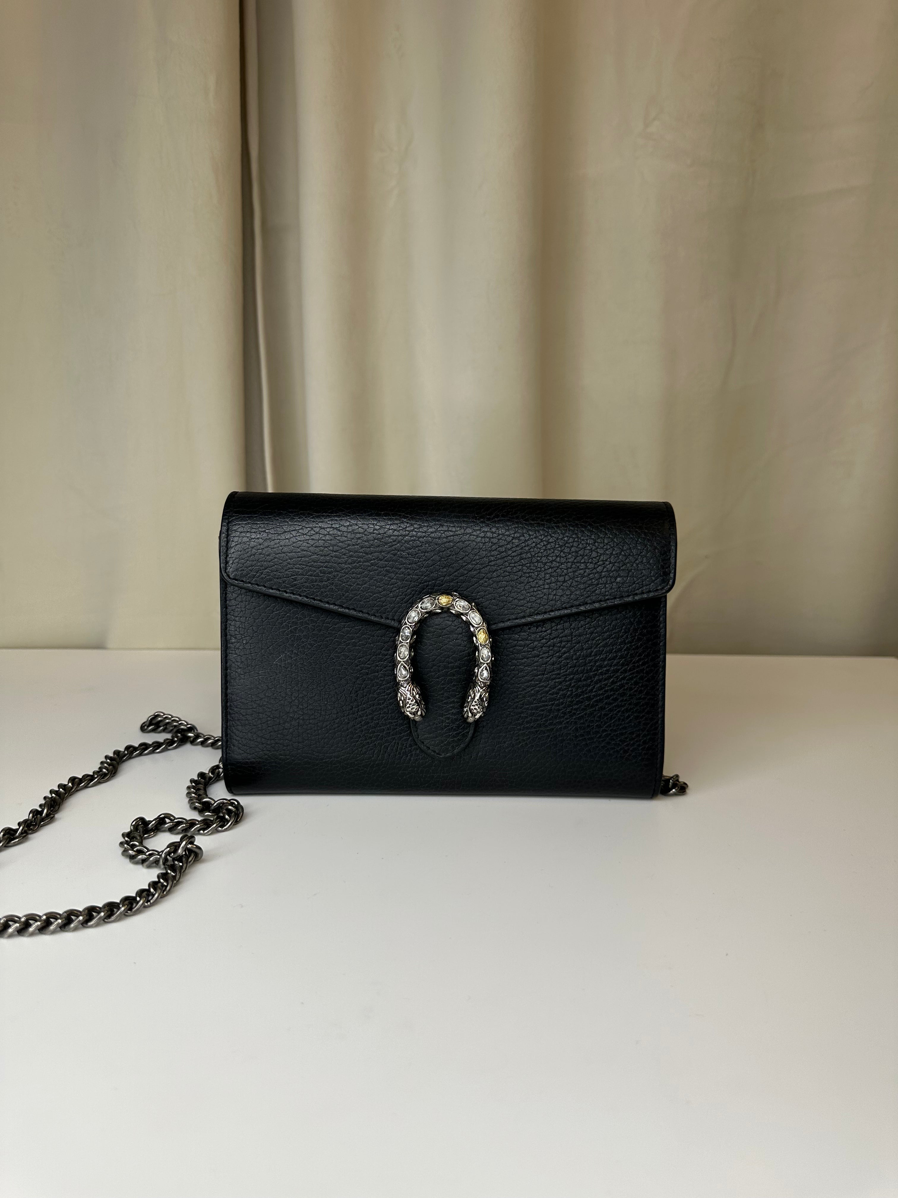 Gucci - Dionysus GG supreme chain wallet - Sort - Secondhand