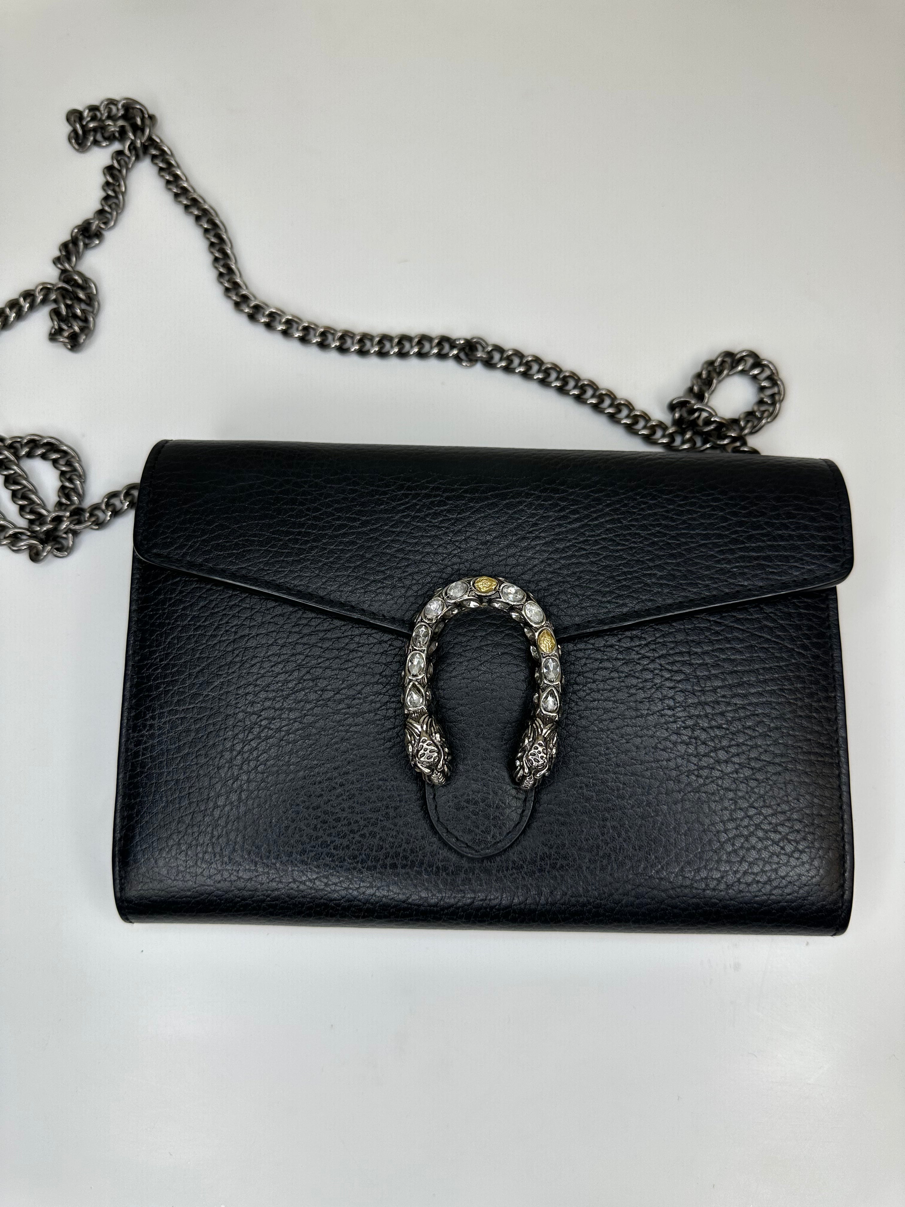 Gucci - Dionysus GG supreme chain wallet - Sort - Secondhand