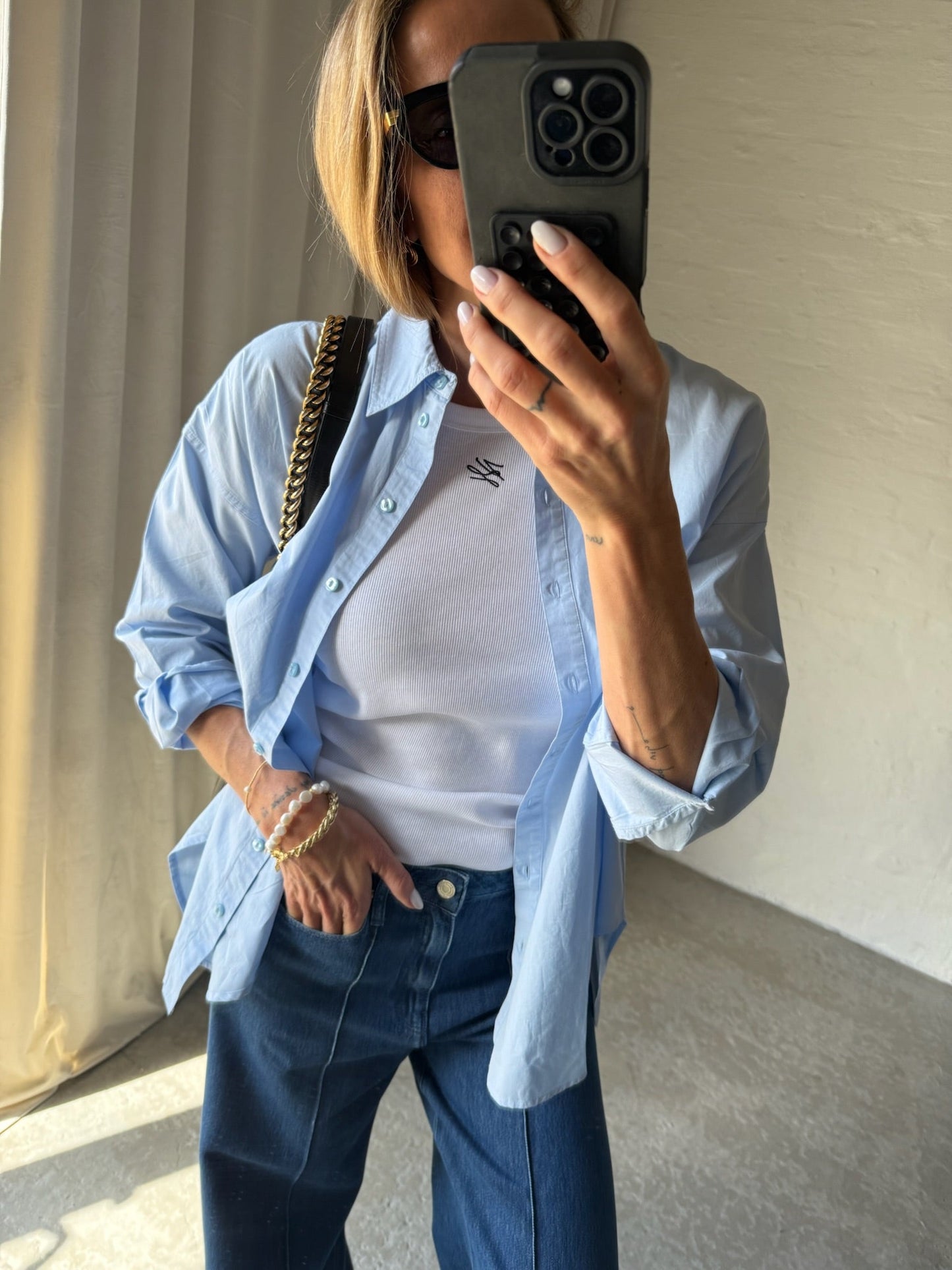 My Essential Wardrobe - Skjorte - Sunna Boxy - Kentucky Blue