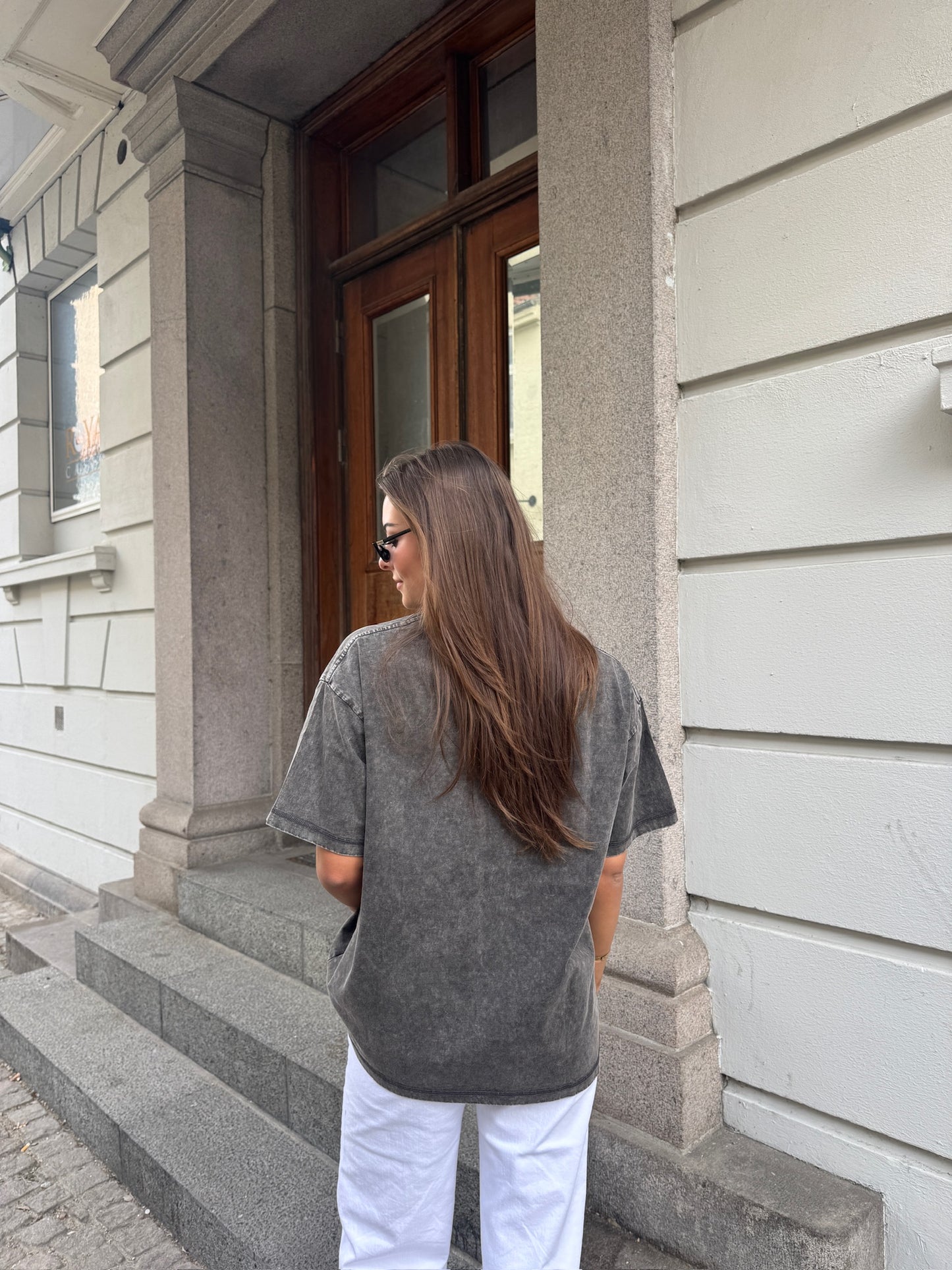 The Collection - T-shirt oversized - Dark grey - Lea (BEMÆRK str s/m er i preorder til uge 21)