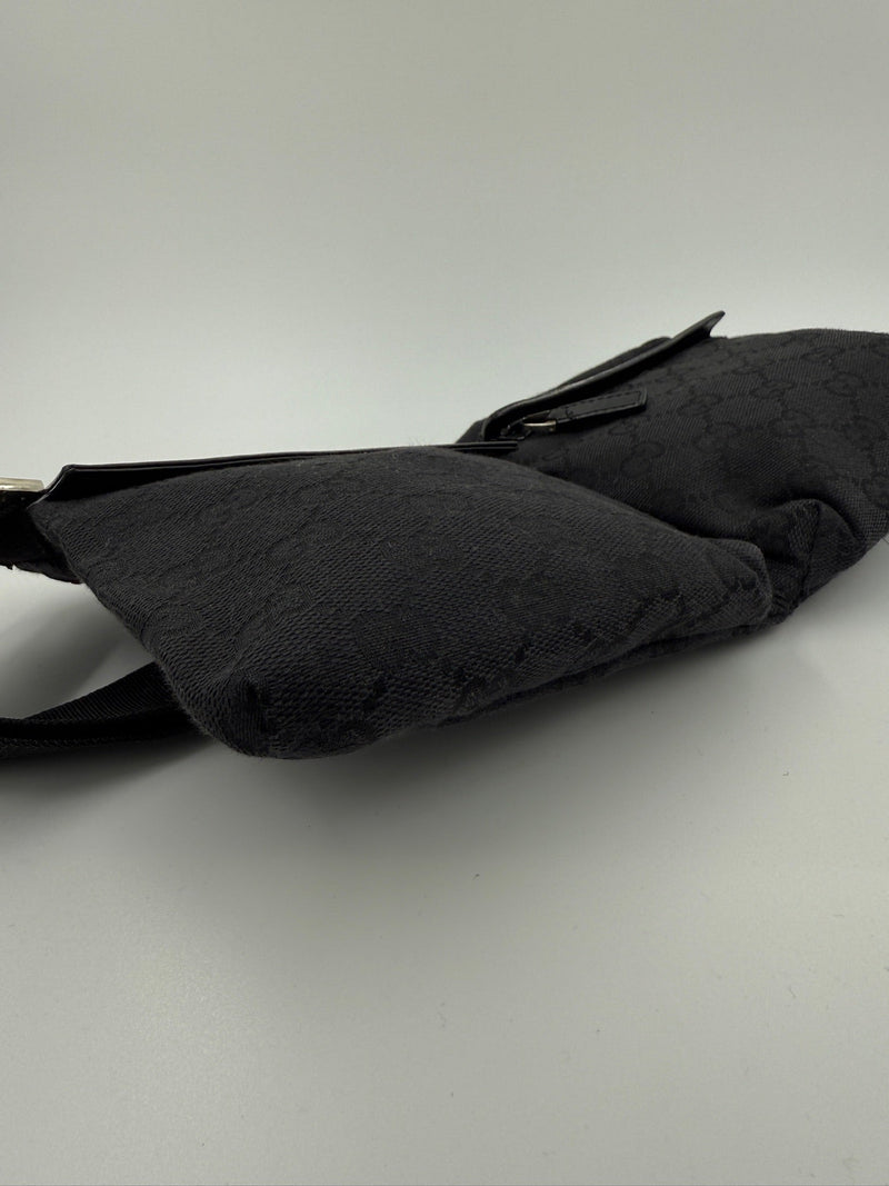 Gucci - Sort - GG canvas bæltetaske -  Secondhand