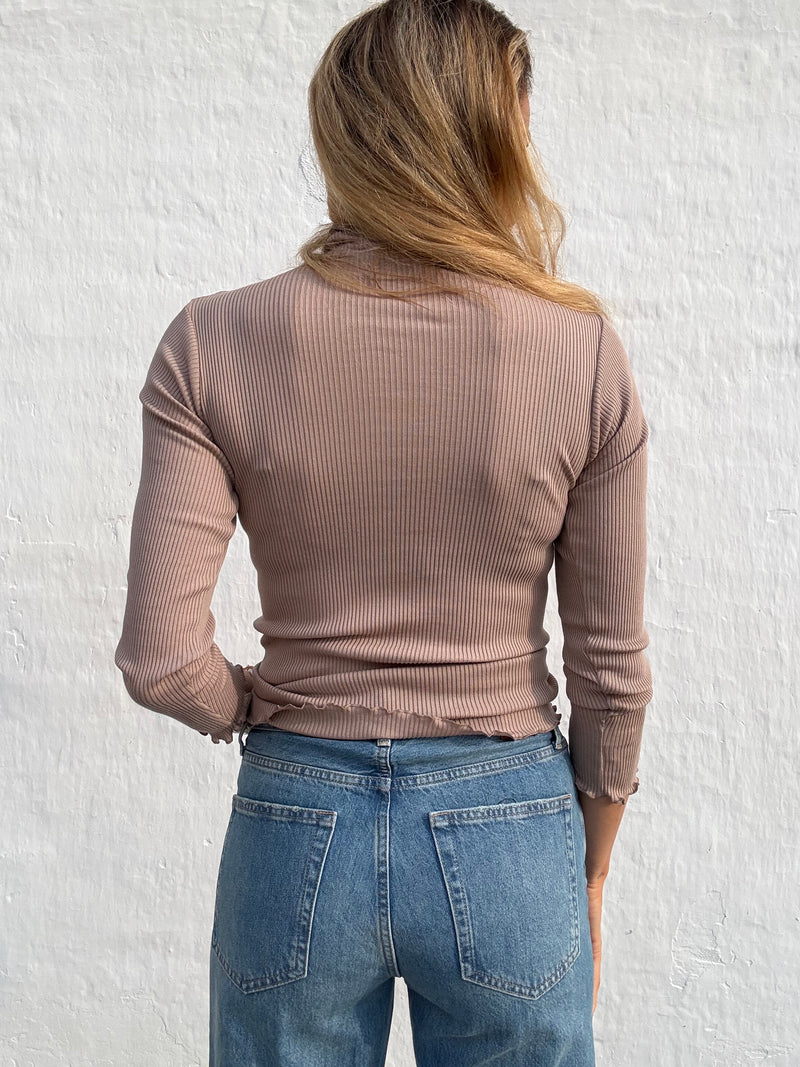 The Collection - Silke bluse - Beige - 70% silke + 30 % bomuld - Sof
