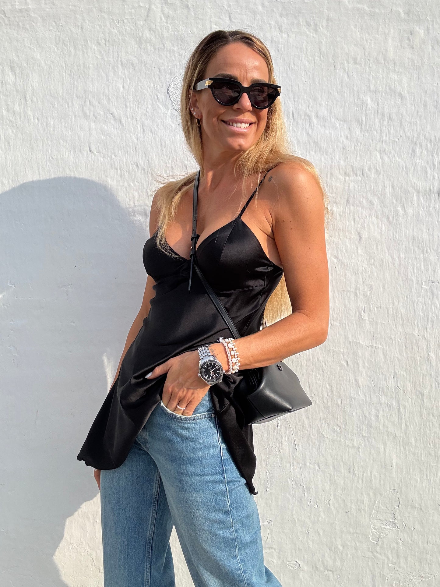 The Collection - Silke kjole - Black - Lia