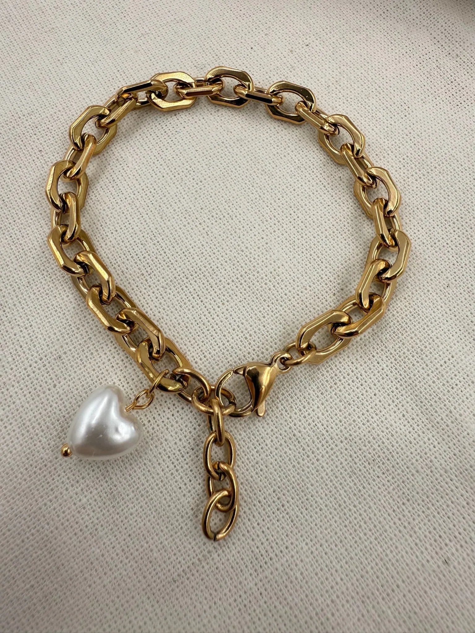 Nine - Heart pearl Bracelet - Stilkompagniet.dk