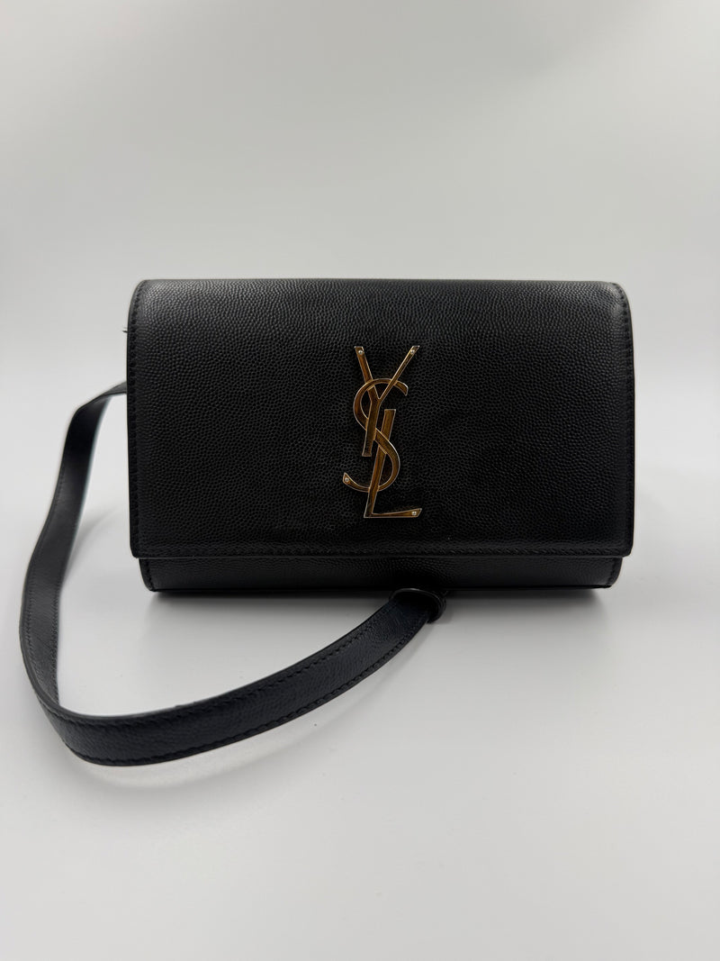 Saint Laurent Kate – bæltetaske – sort læder taske – secondhand