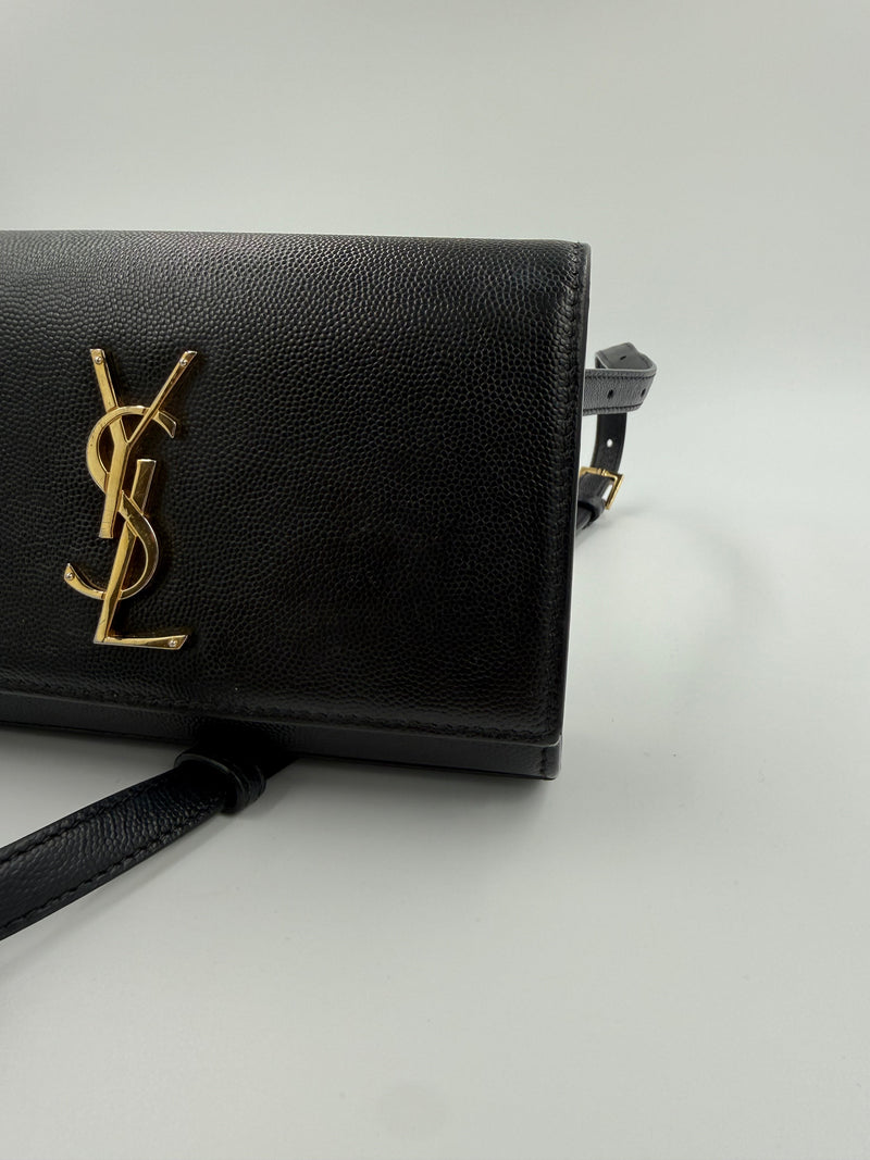 Saint Laurent Kate – bæltetaske – sort læder taske – secondhand