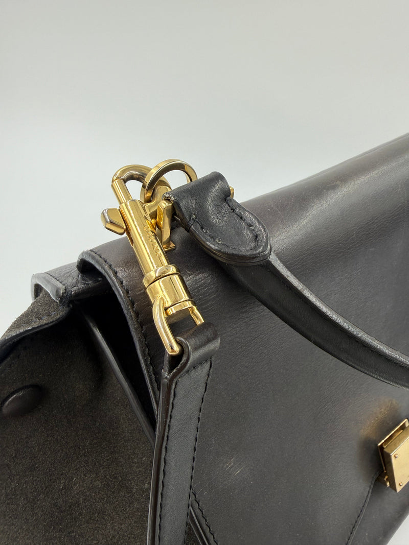 Céline Trapeze – skuldertaske – sort læder taske – secondhand