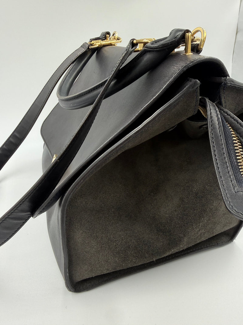 Céline Trapeze – skuldertaske – sort læder taske – secondhand