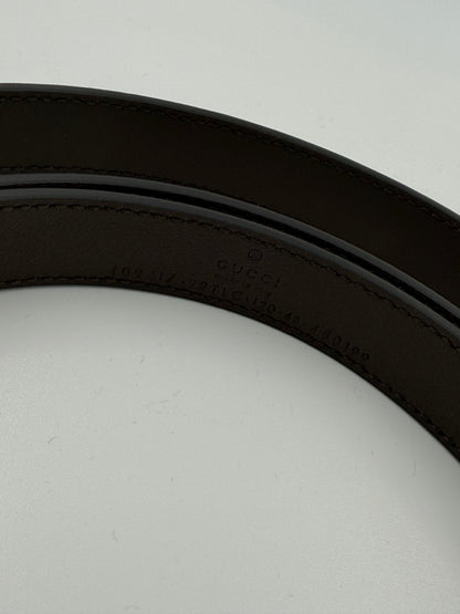 Gucci Marmont – bælte – brun GG canvas og læder – secondhand