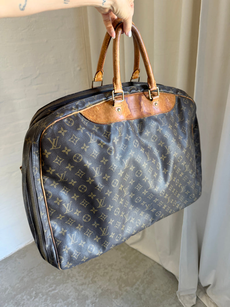 Louis Vuitton Alize – rejsetaske – brun monogram canvas taske – secondhand