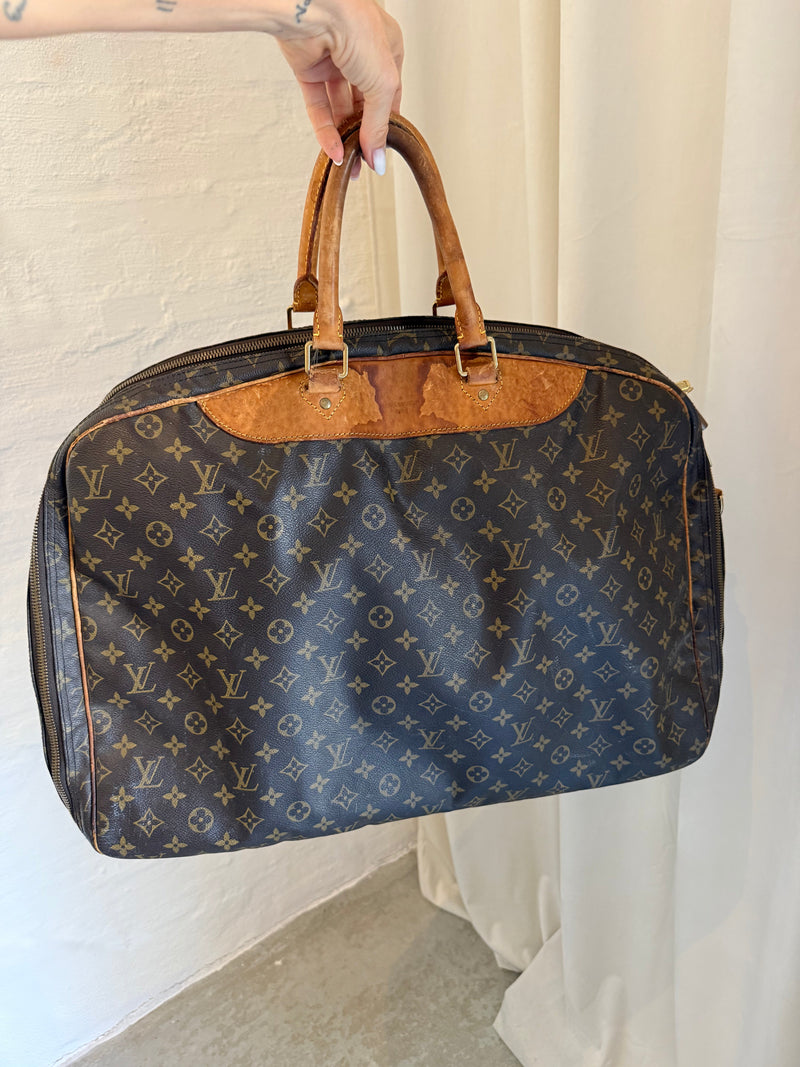 Louis Vuitton Alize – rejsetaske – brun monogram canvas taske – secondhand